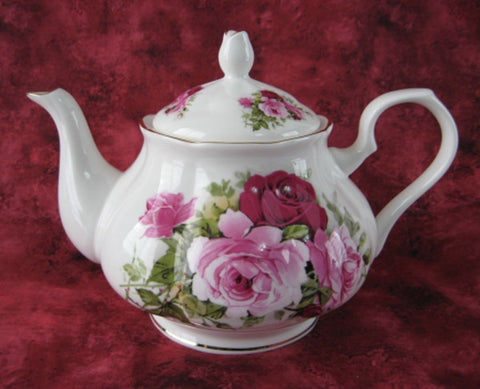 Teapot Summertime Rose New Springfield English Bone China 4-6 Cups - Antiques And Teacups - 1