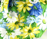 Daisies Tea Cozy Padded White Cord And Blue lining USA Handmade