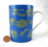 Mug Bounjour French Tea Time Tea Items Blue Yellow Ceramic Germany 10 Ounces - Antiques And Teacups - 4