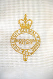 Tea Towel Buckingham Palace London Gold Royal Crest Waffle Weave New - Antiques And Teacups - 1