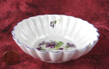 Shelley China England Violets Pin Dish Sweetmeat Bon Bon Teabag Holder - Antiques And Teacups - 1