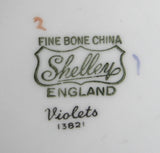 Shelley China England Violets Pin Dish Sweetmeat Bon Bon Teabag Holder - Antiques And Teacups - 4