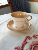 Shelley Regent Art Deco Cup And Saucer 1930s Swirls Brown White Gold - Antiques And Teacups - 3
