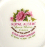 November Chrysanthemum Cup And Saucer Royal Albert Demi Flower Of The Month - Antiques And Teacups - 5