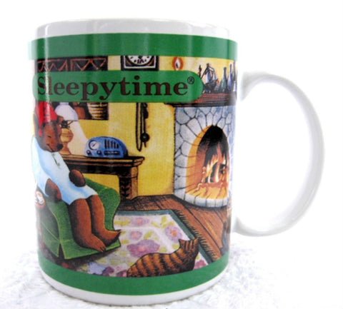 Mug Sleepytime Tea Celestial Seasonings Ceramic Bears Advertising 1993 - Antiques And Teacups - 1