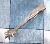 English Claw End Sugar Tongs Feathered 1920s Silver Plated No Monograms - Antiques And Teacups - 1