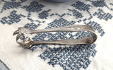 English Claw End Sugar Tongs Feathered 1920s Silver Plated No Monograms - Antiques And Teacups - 3