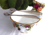 Classic English Sugar Tongs Spoon Ends EPNS Payne Colchester 1920s - Antiques And Teacups - 2