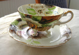 Chestnuts Cup And Saucer Three Feet Hand Painted 1920-1930s Japan - Antiques And Teacups - 4