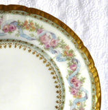 Gorgeous Haviland Limoges Side Plate Ornate Floral Gold Roses Antique 1900-1910 - Antiques And Teacups - 3