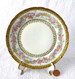 Gorgeous Haviland Limoges Side Plate Ornate Floral Gold Roses Antique 1900-1910 - Antiques And Teacups - 4