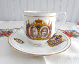 Cup and Saucer Coronation 1937 King George VI Queen Elizabeth English Bone China - Antiques And Teacups - 2