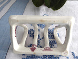 Mason's Vista Red Transferware Toast Rack Vintage 1950s Toast Holder Letters Tea Party Ironstone - Antiques And Teacups - 4