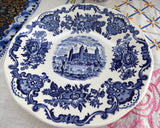 Royal Homes Of Britain Blue Transferware Cup And Saucer 1960s Balmoral Castle - Antiques And Teacups - 2
