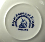 Royal Homes Of Britain Blue Transferware Cup And Saucer 1960s Balmoral Castle - Antiques And Teacups - 3