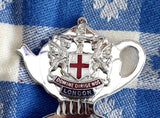 Boxed Tea Caddy Spoon 4 O Clock Bowl Teapot Finial London England Souvenir - Antiques And Teacups - 4