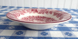 Red Transferware English Scenery Sauce Bowl Jam 1940s Enoch Woods Woods Ware Rural Scene - Antiques And Teacups - 3