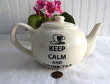 Teapot Tea For Two Keep Calm And Drink Tea Old Pottery Company With Tag