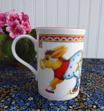Comical Donkeys In Clothes Mug English Bone China 1980s Childrens