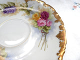 Limoges Hand Painted Cup And Saucer Signed Antique T&V Edwardian Teacup