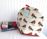 Red Robins Birds Tea Cozy Padded Madeleine Floyd Cosy Ulster Large Artist Design