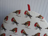 Red Robins Birds Tea Cozy Padded Madeleine Floyd Cosy Ulster Large Artist Design
