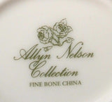 Teapot Shape Tea Bag Caddy Pansy England Bone China Allyn Nelson 2003 - Antiques And Teacups - 3