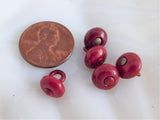 Antique Red Shoe Buttons Glove Buttons Metal Shank 1800s Buttons Victorian