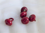 Antique Red Shoe Buttons Glove Buttons Metal Shank 1800s Buttons Victorian