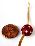 Venetian Trade Bead Cased Glass Bead Red And White Eye 1800s Dots Antique Beads