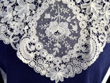 Antique Lace collar Point de Gaze Mixed Lace Brussels 1800s Hand Made Bridal Ecru Wedding