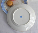 Set 4 Royal Staffordshire Blue Transferware Glencoe Side Plates 1879s Salad Mid Victorian