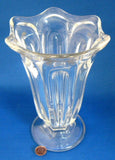 Victorian EAPG Celery Vase Loop Ohara Tulip Shape Flint Glass 1860s Celery Crisper