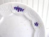 Copper Luster Plate Blue Chelsea Grape Grandmothers 1870s Chelsea Sprig Victorian