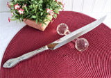 Mid Victoria Crystal Cutlery Rest Barbell Hand Faceted Knife Rest Carving 1850-1870