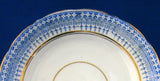 Teacup Trio Victorian Royal Stafford Glencoe Blue White 1870s Aesthetic Transferware