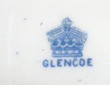 Teacup Trio Victorian Royal Stafford Glencoe Blue White 1870s Aesthetic Transferware