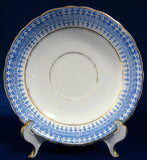 Set 4 Royal Staffordshire Blue Transferware Glencoe Side Plates 1879s Salad Mid Victorian