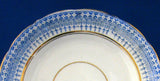 Set 4 Royal Staffordshire Blue Transferware Glencoe Side Plates 1879s Salad Mid Victorian