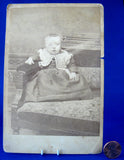 Cabinet Card Photo Scared Baby Eastlake Victorian Chair 1870s Victorian Ephemera