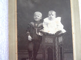 Cabinet Card Photo Pair Of Children Wisconsin 1870-1880s Mid Victorian Ephemera