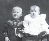 Cabinet Card Photo Pair Of Children Wisconsin 1870-1880s Mid Victorian Ephemera