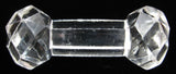 Victorian Era Carving Kniferest Barbell Faceted Glass Large 1870-1890s Barbell