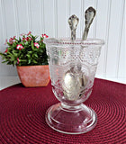 Antique EAPG Spooner Minerva Roman Medallion Clear 1870s Spoon Vase
