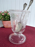 Antique EAPG Spooner Minerva Roman Medallion Clear 1870s Spoon Vase