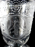 Antique EAPG Spooner Minerva Roman Medallion Clear 1870s Spoon Vase