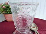 Antique EAPG Spooner Minerva Roman Medallion Clear 1870s Spoon Vase
