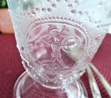 Antique EAPG Spooner Minerva Roman Medallion Clear 1870s Spoon Vase
