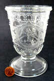 Antique EAPG Spooner Minerva Roman Medallion Clear 1870s Spoon Vase