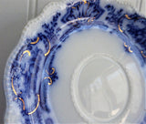 Antique Flow Blue Transferware Cup And Saucer 1880s Booths Alaska England